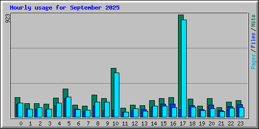Hourly usage for September 2025